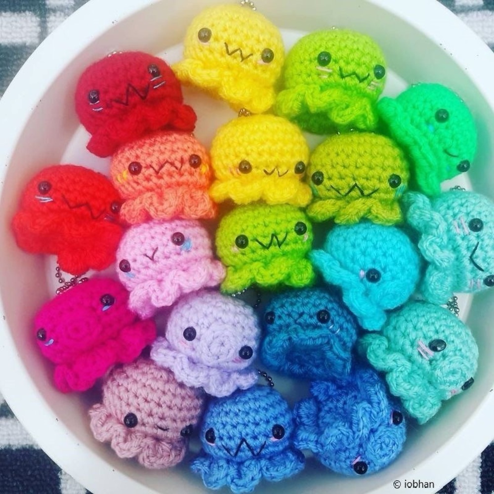 (Bundle of 12 keychains) Crochet Octopus’